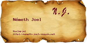 Németh Joel névjegykártya